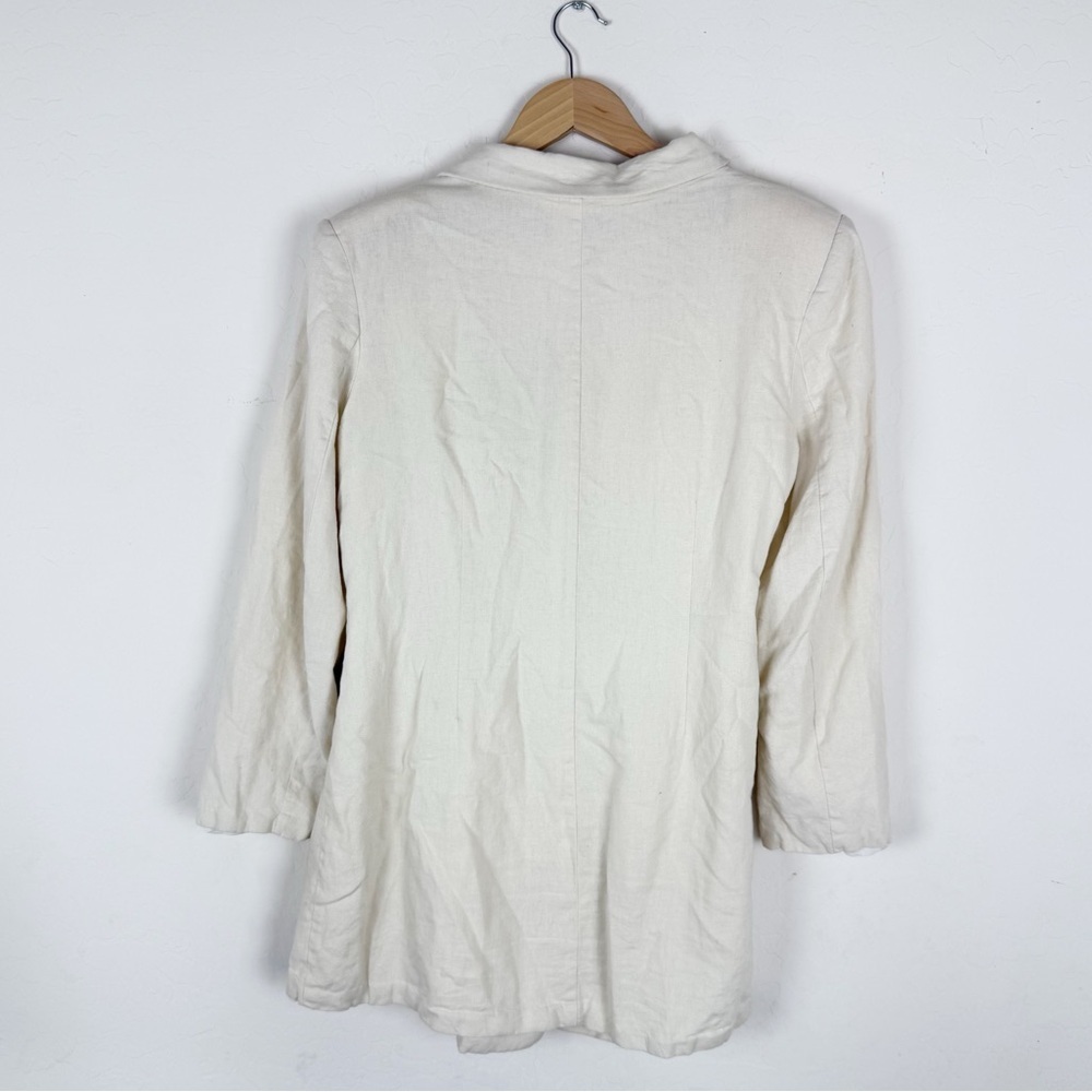 Zara linen blend blazer dress cream - Picture 5 of 10